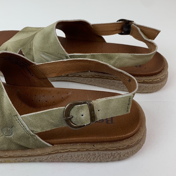 BORN CARAH Sandal Natural Clay, Suede with leather footbed rubber no slip sole - Picture 2 of 9